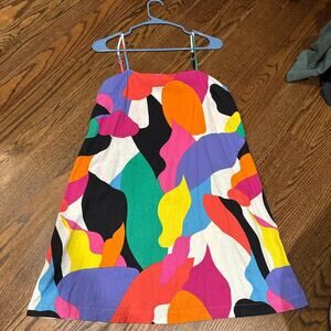 Vibrant multi coloured mini dress